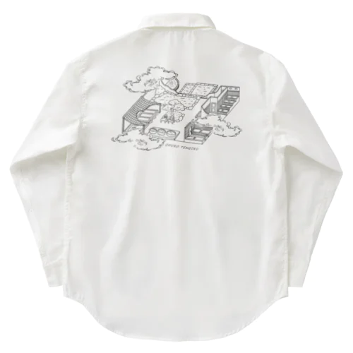 お風呂天国（ブラック） Work Shirt