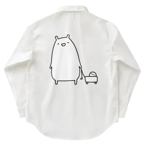 お散歩をするかわいいねこ Work Shirt