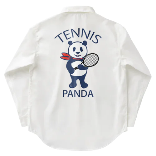 パンダ・テニス・全身・イラスト・ラケット・TENNIS・アイテム・デザイン・ガット・スポーツ・Tシャツ・サーブ・かっこいい・かわいい・選手・画像・ボール・王子・絵・オリジナル（C） Work Shirt