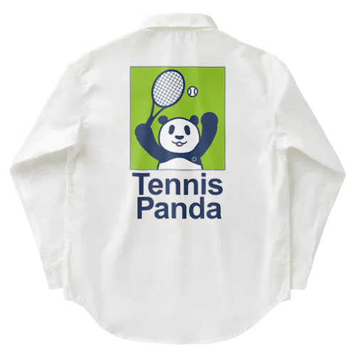 パンダ・テニス・TENNIS・アイテム・デザイン・ラケット・ガット・イラスト・スポーツ・Tシャツ・サーブ・かっこいい・かわいい・選手・画像・ボール・王子・絵・オリジナル（C） ワークシャツ