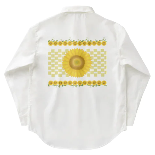 ひまわり(透過バージョン) Work Shirt