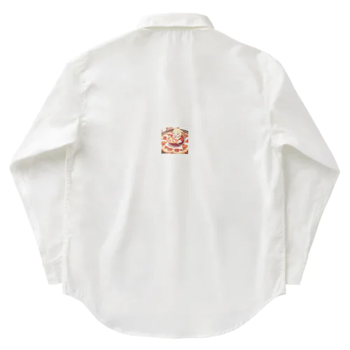 ピザを食べるデブ Work Shirt