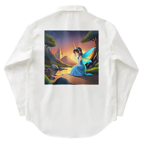 星空の下で輝く妖精 Work Shirt