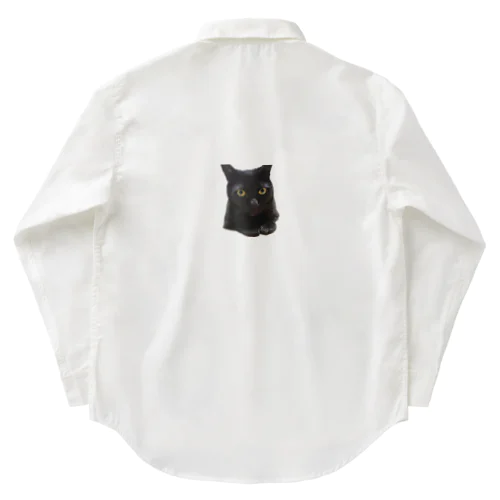 リラックス黒猫 ワークシャツ