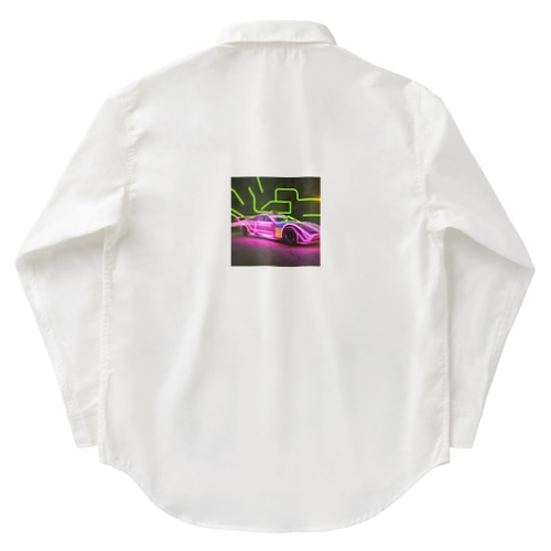 ネオンライトのスポーツカー Work Shirt