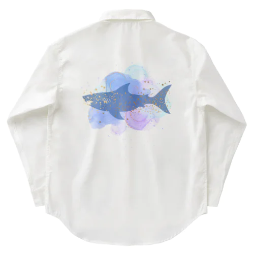 夢の中でサメは泳ぐ ワークシャツ