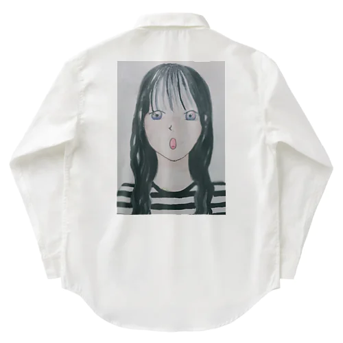 黒髪の女の子 Work Shirt