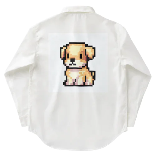 ドット絵の子犬 Work Shirt