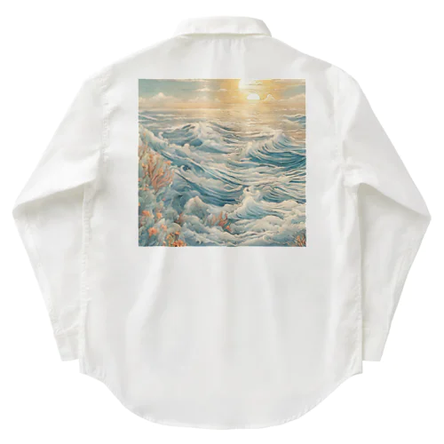 太陽と海　『洋風デザイングッズ』 ワークシャツ