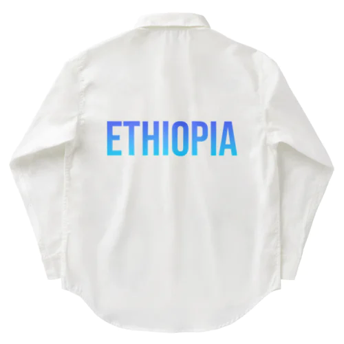 エチオピア ロゴブルー ワークシャツ