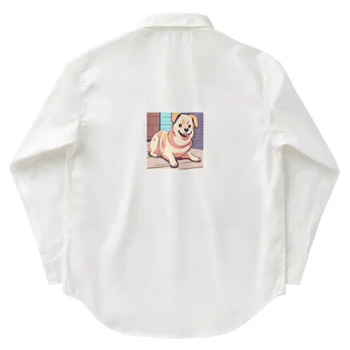 かわいい犬のイラストグッズ Work Shirt