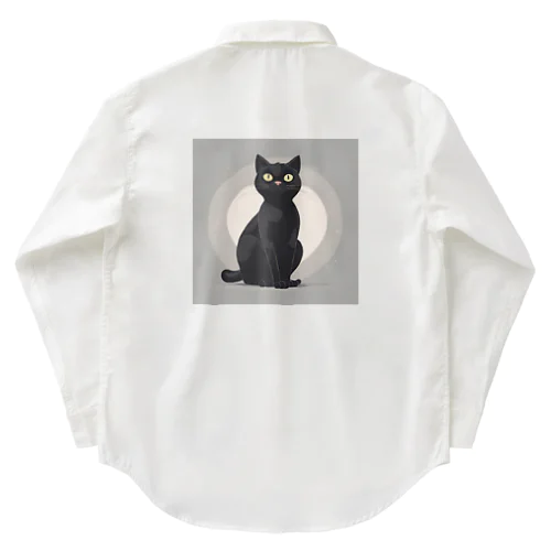 黒猫 ワークシャツ