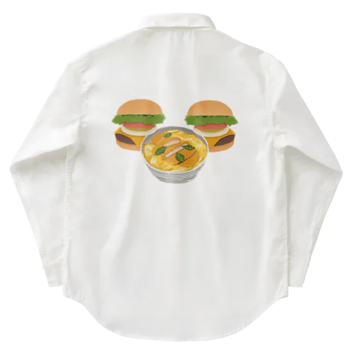 かつ丼とハンバーガー２個 Work Shirt