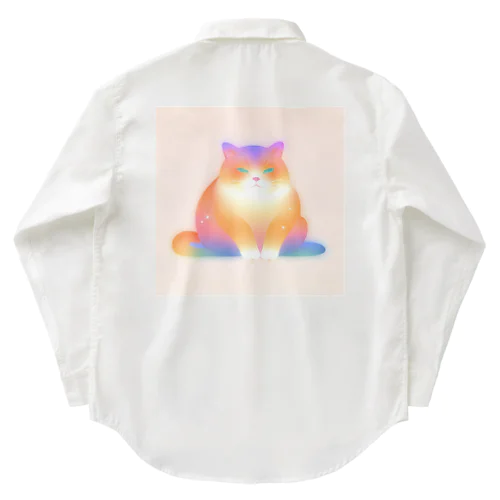 グラデーション猫 Work Shirt