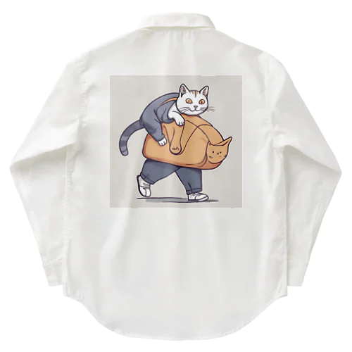 不思議猫 Work Shirt