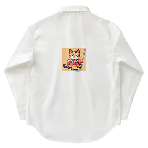 戦国武将猫 Work Shirt