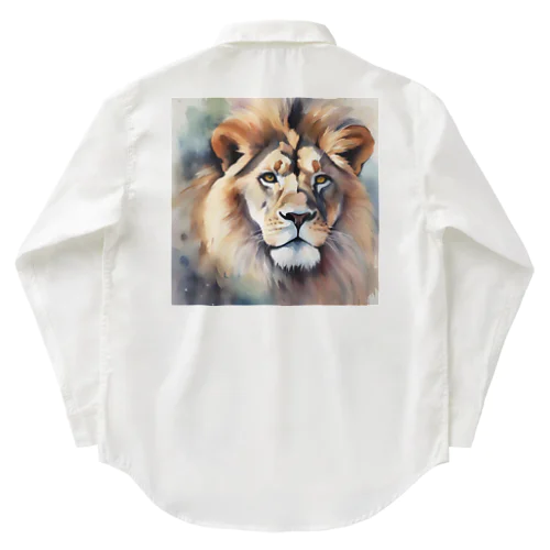 ライオン水彩画５ ワークシャツ