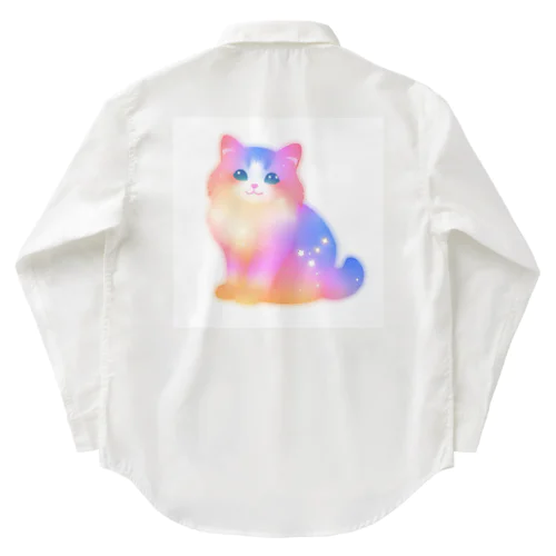 モフモフ猫のチュチュ ワークシャツ