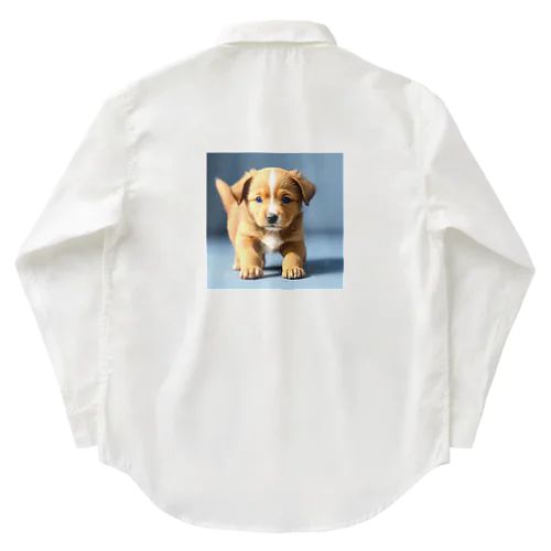 走ってくる子犬 Work Shirt