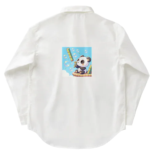 シャボン玉パンダくん Work Shirt