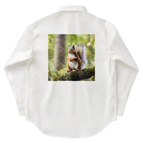森のエゾリス ワークシャツ