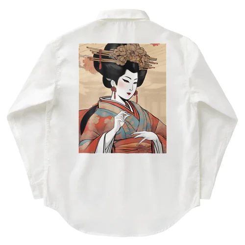 Japanese Courtesan Bloom Tee ”Geisha” ワークシャツ