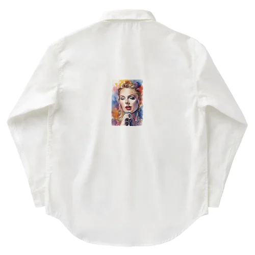 AI「Taylor Swift」水彩 Work Shirt