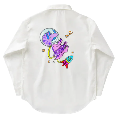 スペース恐竜ぽっぷらこーん Work Shirt