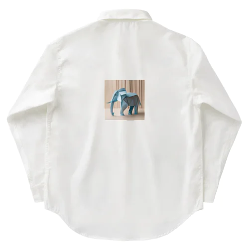 象（折り紙風アート） ワークシャツ