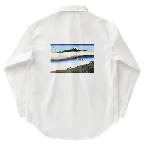 北斎「富嶽三十六景⑩　武州玉川」葛飾北斎の浮世絵 Work Shirt