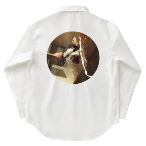 強面のねこ　チビゴン　その1 Work Shirt