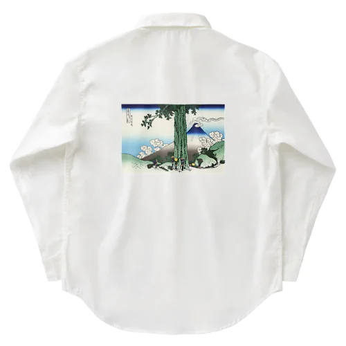 北斎「富嶽三十六景⑰　甲州三嶌越」葛飾北斎の浮世絵 Work Shirt