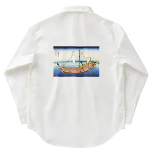 北斎「富嶽三十六景㉒　上総の海路」葛飾北斎の浮世絵 Work Shirt