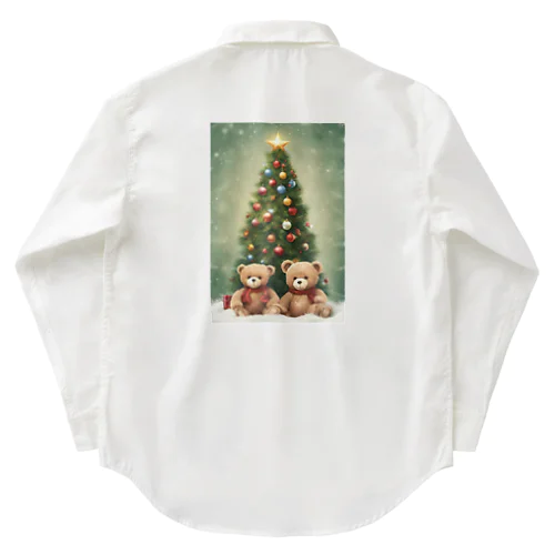 テディーベア兄弟のクリスマス ワークシャツ