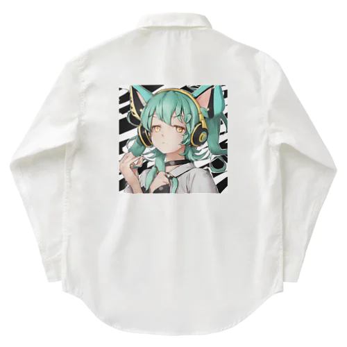 VOCALOID風 猫耳ちゃん Work Shirt