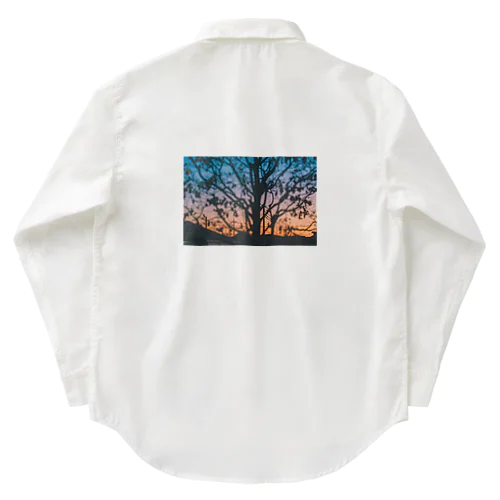 百日紅の夕景 Work Shirt