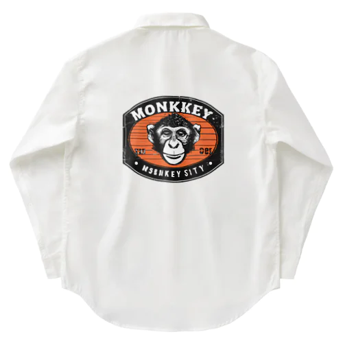 猿人ロック　ロゴ Work Shirt