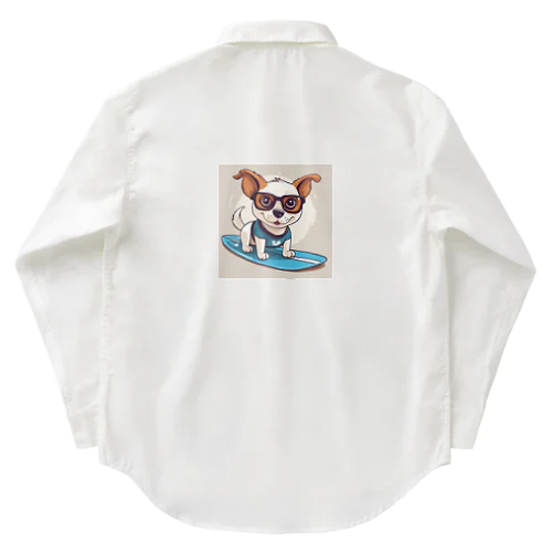 サーフィン犬 Work Shirt