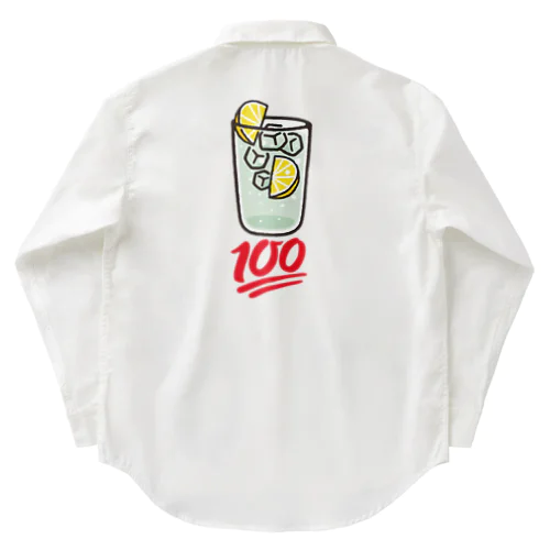 レモンサワー100点 大きいロゴ Work Shirt