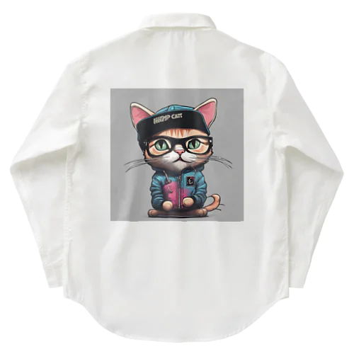 ヒップホップ猫 Work Shirt