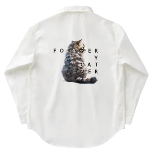 forever y cat lover01 ワークシャツ