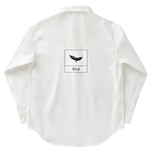 四角におさまるBird Work Shirt