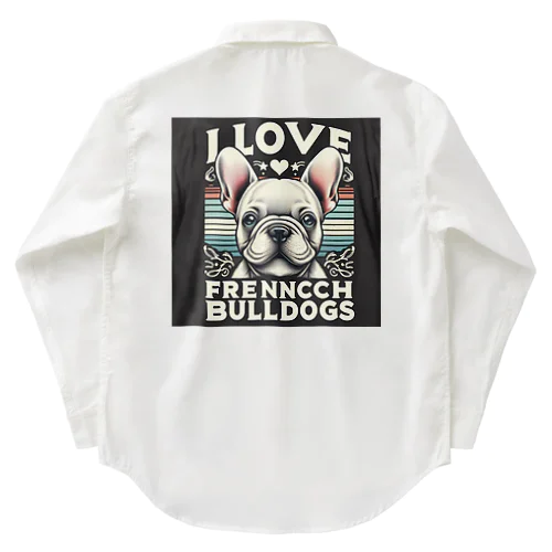 I LOVE French Bulldog Work Shirt