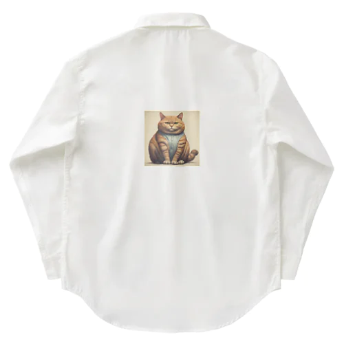 ぽっちゃり猫 Work Shirt