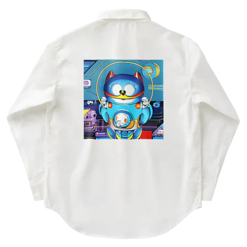 ネコタンロボの宇宙飛行士 ワークシャツ