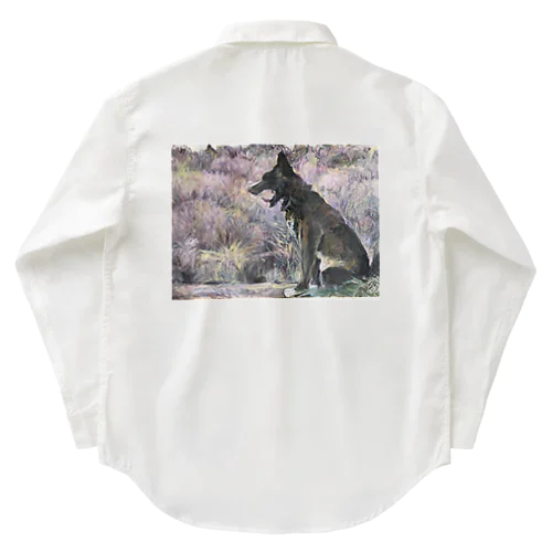 甲斐犬の大あくび Work Shirt