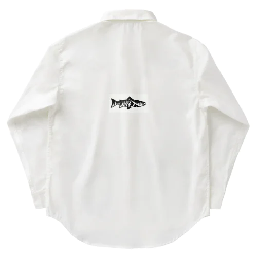 山？　魚？ Work Shirt