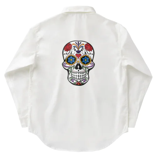 Colorful Skull   カラフル な スカル. はでな 頭蓋骨 Work Shirt