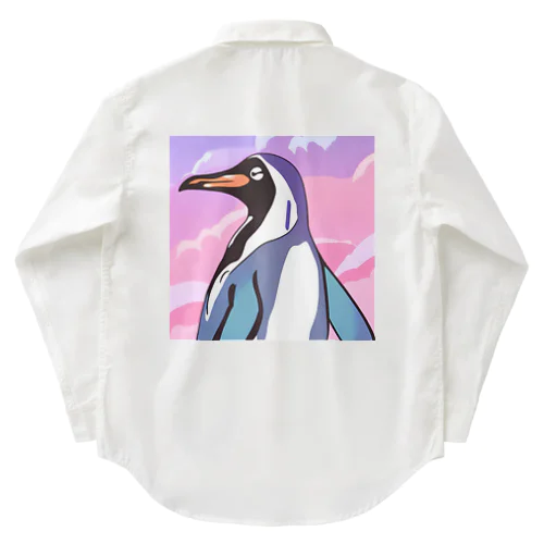 お茶目なペンギン Work Shirt