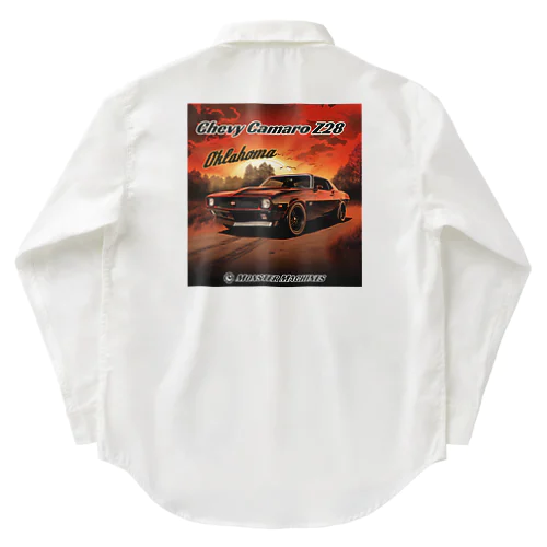 Chevy Camaro Z28 Oklahoma モンスターマシーン Work Shirt